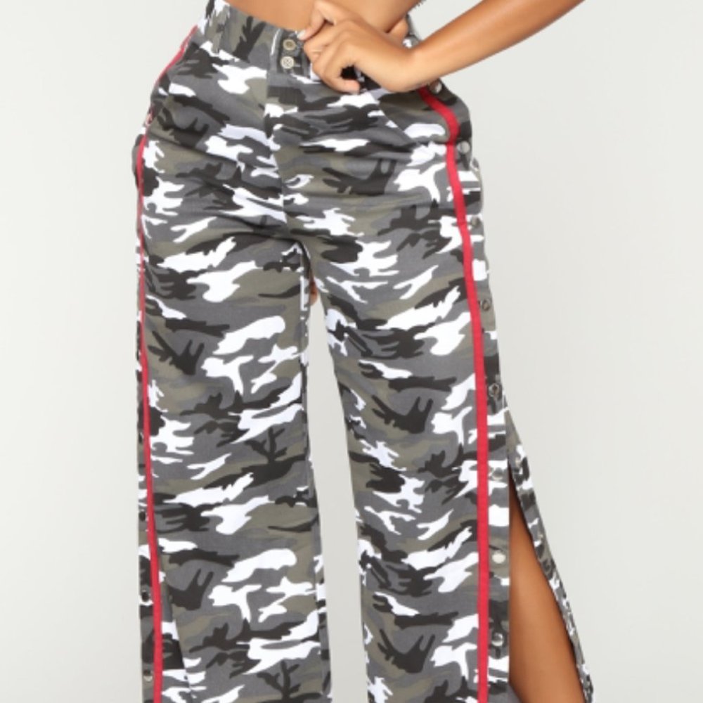 Fashion Nova Camo Wide Leg Pants